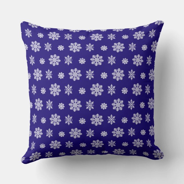 Snowflake Pattern Throw Pillow (Back)