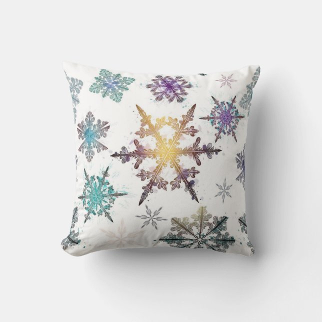 Snowflake pattern	 throw pillow (Front)