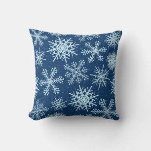 Snowflake pattern throw pillow