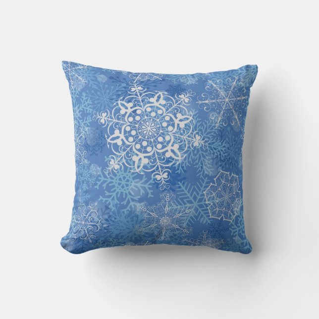 Snowflake pattern	 throw pillow (Front)