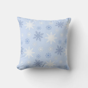 Snowflake pattern throw pillow