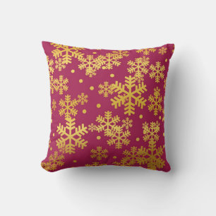 Snowflake pattern throw pillow