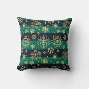 Snowflake pattern throw pillow