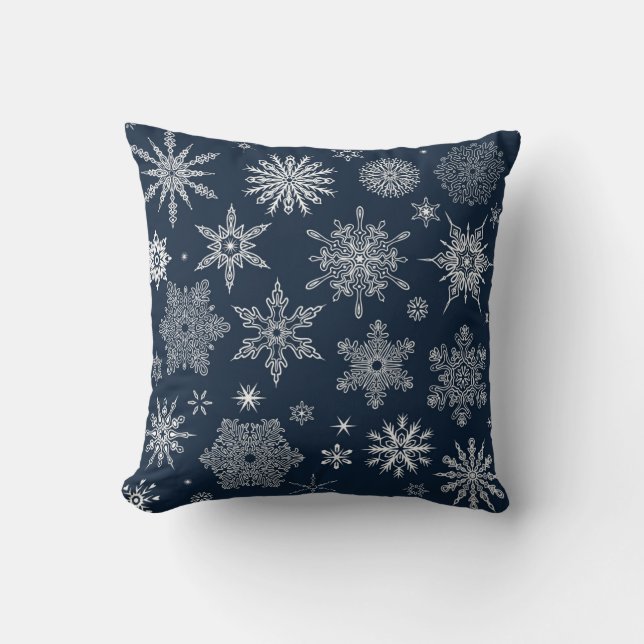 Snowflake pattern	 throw pillow (Front)