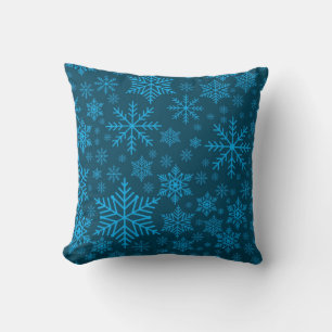 Snowflake pattern throw pillow