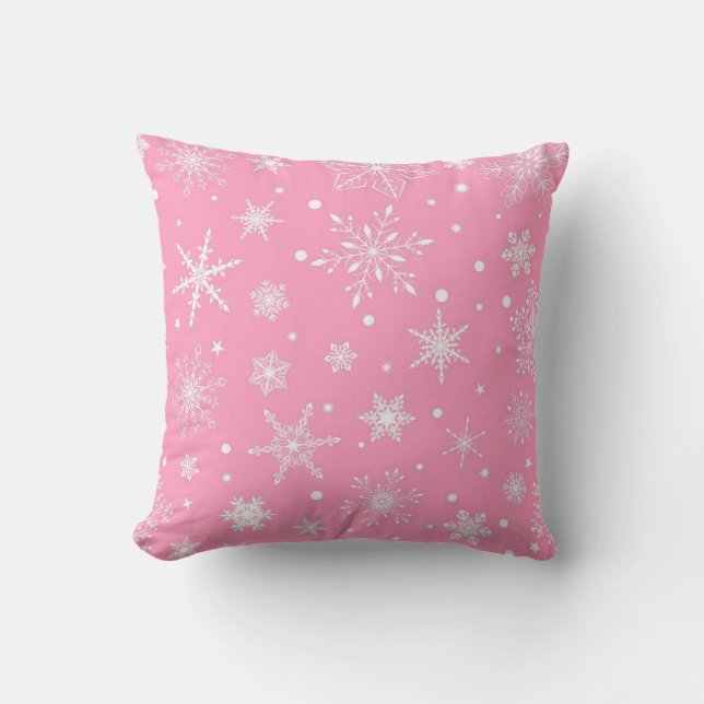 Snowflake pattern	 throw pillow (Front)