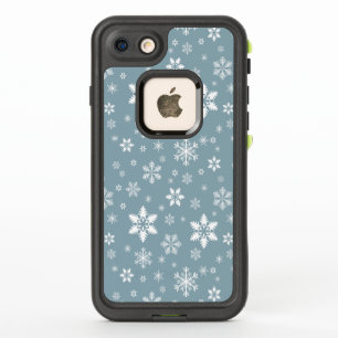 Snowflake Pattern, White Snowflakes, Snow, Grey