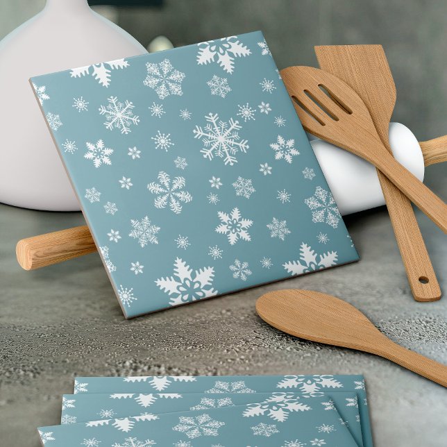 Snowflake Pattern, White Snowflakes, Snow, Grey Tile (Creator Uploaded)