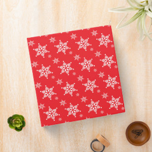 Snowflake Pattern, White Snowflakes, Snow, Red Binder
