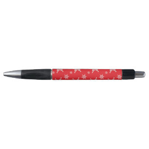 Snowflake Pattern, White Snowflakes, Snow, Red Pen