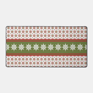 Snowflake Pattern Winter Theme Holiday Christmas Desk Mat