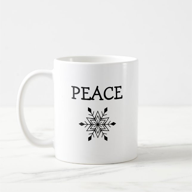 Snowflake Peace Mug (Gauche)