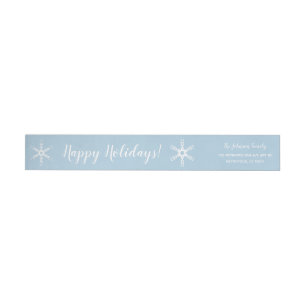 Snowflake Personalized Wraparound Address Label