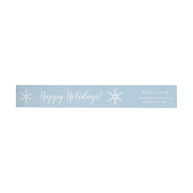 Snowflake Personalized Wraparound Address Label (Individual)