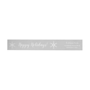 Snowflake Personalized Wraparound Address Label