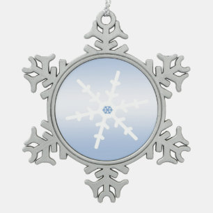 Snowflake Pewter Christmas Ornament