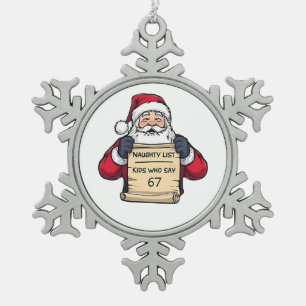 SNOWFLAKE PEWTER CHRISTMAS ORNAMENT