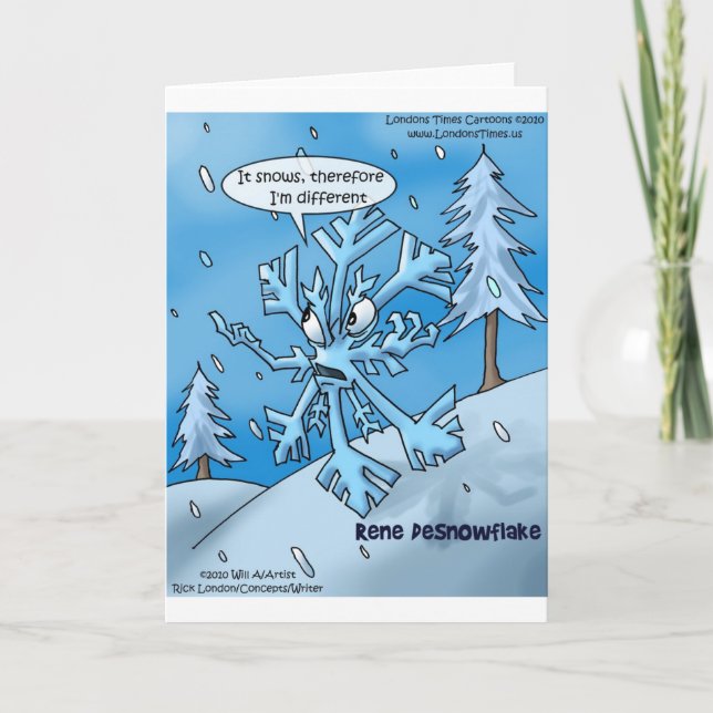 Snowflake Philosophers Funny Gifts Tees Cards Etc (Front)
