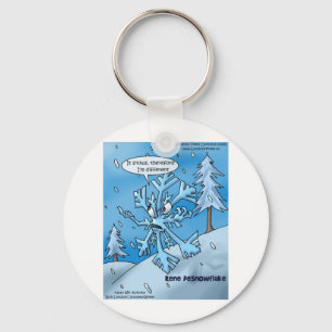 Snowflake Philosophers Funny Gifts Tees Cards Etc Keychain