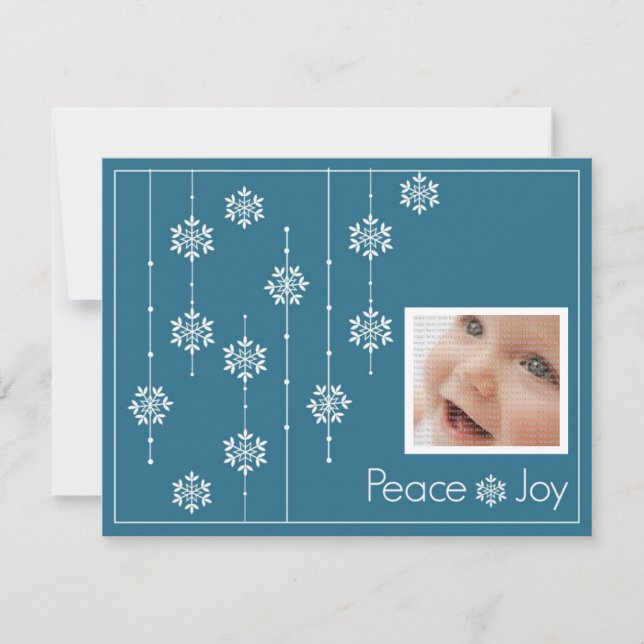 Snowflake Photo Cartes de fin de année personnalis (Devant)