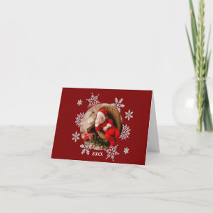 Snowflake Photo Christmas   Thank You Card