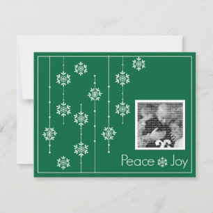 Snowflake Photo Custom Holiday Cards