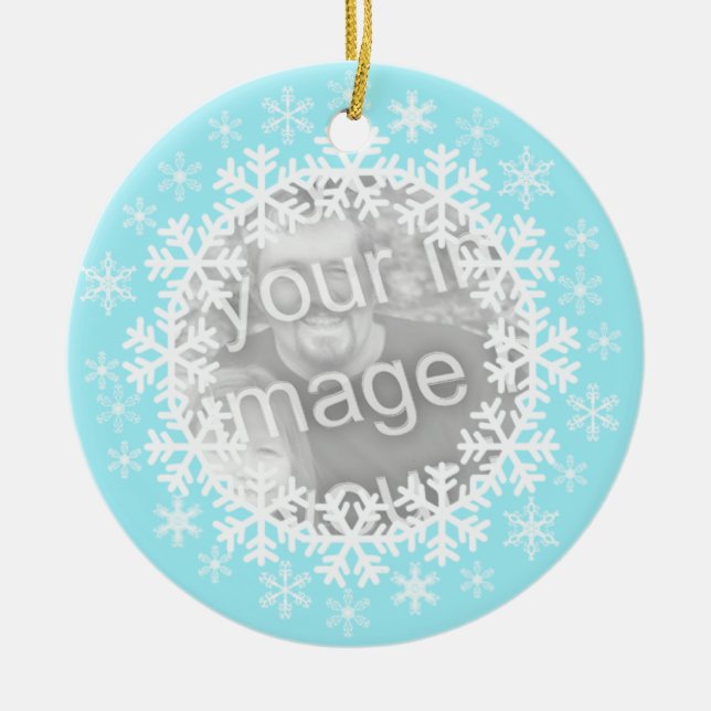 Snowflake Photo Ornament (Front)