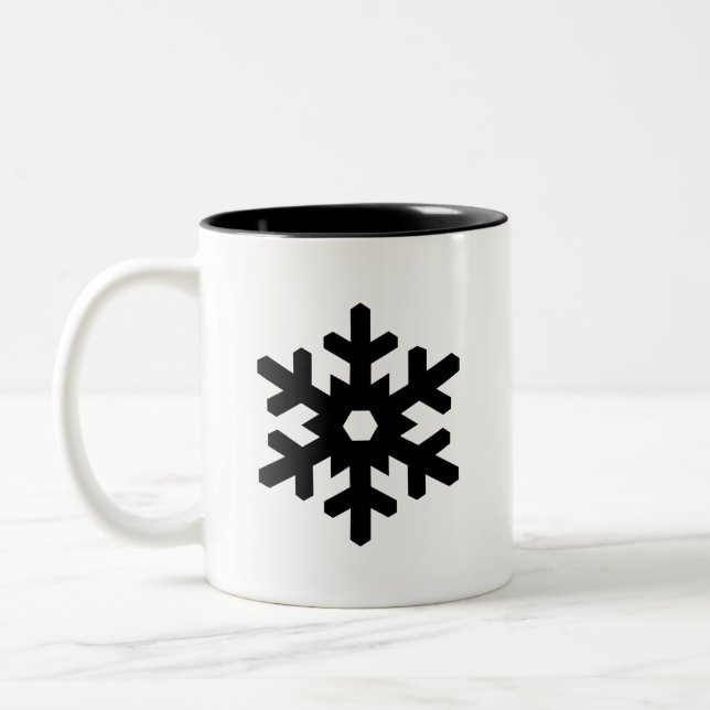 'Snowflake' Pictogram Mug (Left)