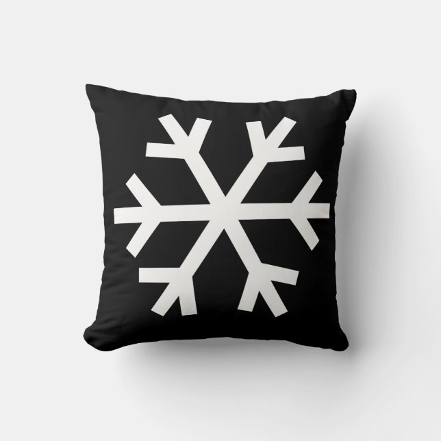Snowflake pillow - black (Front)