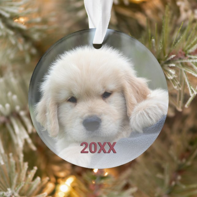 Snowflake Pink Opal Fun 2 Sided Christmas Photo Ornament (Tree)