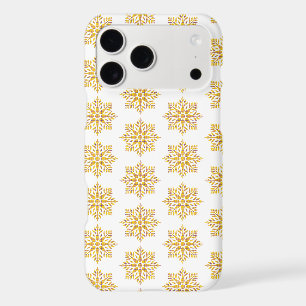 Snowflake Plaid Pattern Yellow iPhone Case