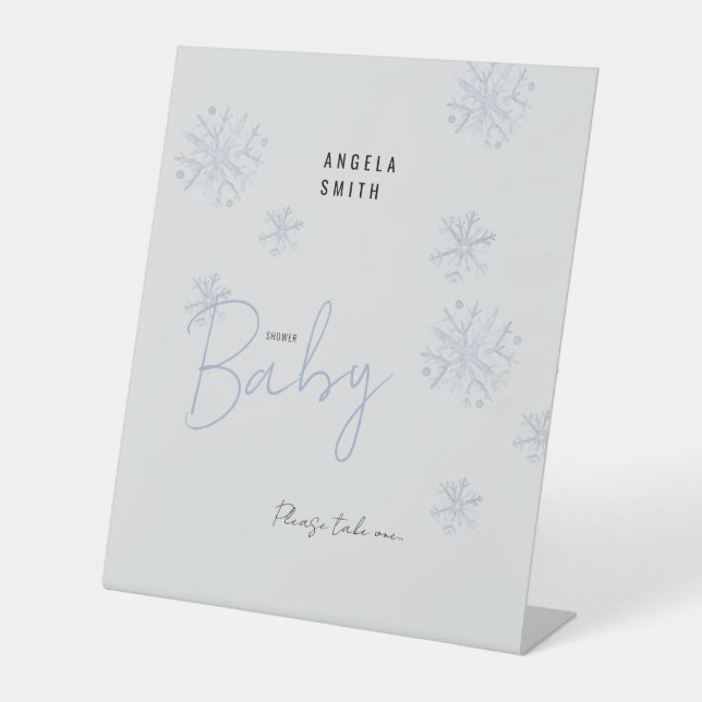 Snowflake Please take one Baby Shower Sign (Front)