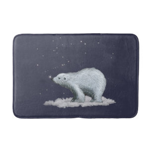 Snowflake Polar Bear Bath Mat