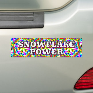 SNOWFLAKE POWER ( you may change the words ) Bumper Sticker