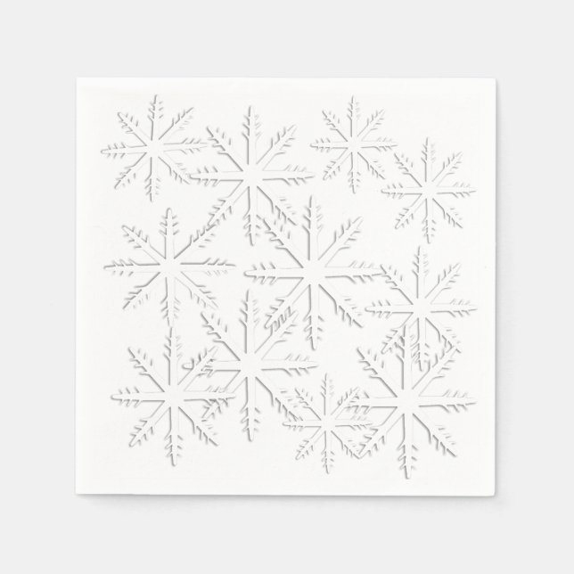 Snowflake  Print Napkin (Front)