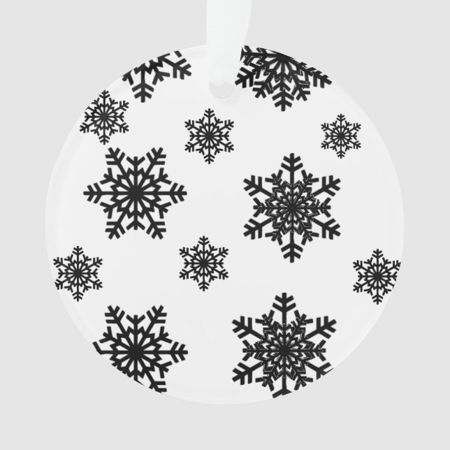 Snowflake  Print Ornament (Front)