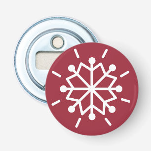 Snowflake Red Bottle Opener