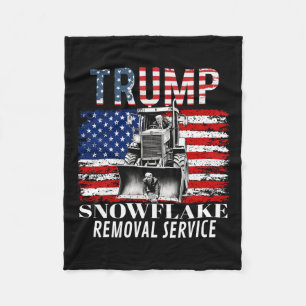 Snowflake Removal Service Funny Donald Trump 2024  Fleece Blanket