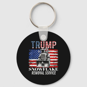 Snowflake Removal Service Funny Donald Trump 2024  Keychain