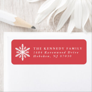 Snowflake Return Address Label