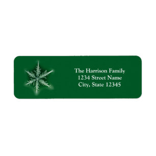 Snowflake Return Address Label