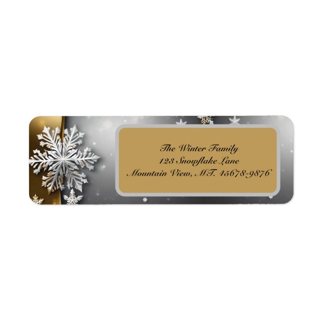 Snowflake Return Address Label (Front)