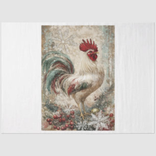 Snowflake Rooster Tissue Paper