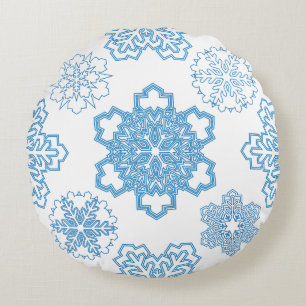 Snowflake Round Pillow