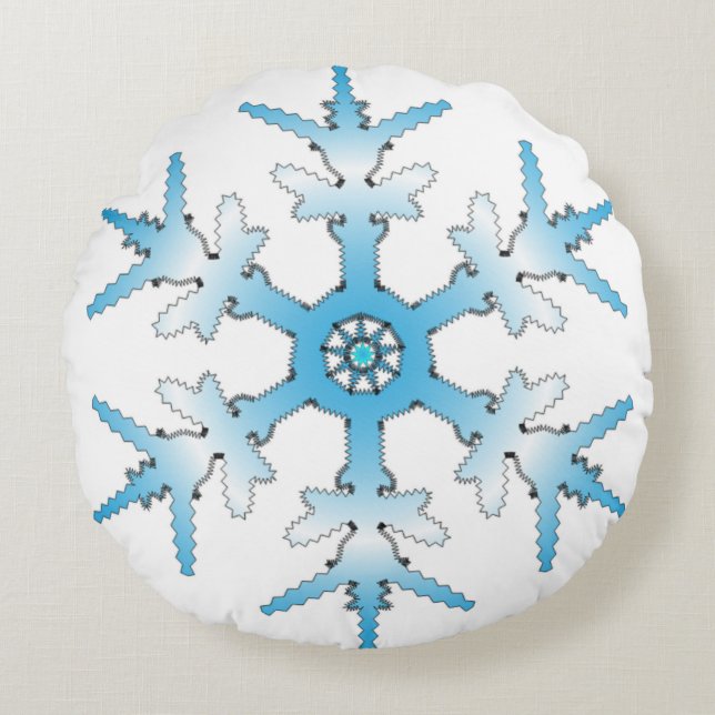 SNOWFLAKE ROUND PILLOW (Front)