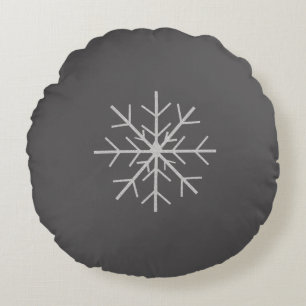 Snowflake Round Pillow