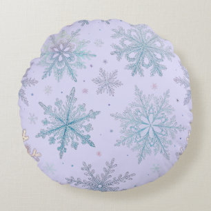 “Snowflake Round Pillow" Pillow
