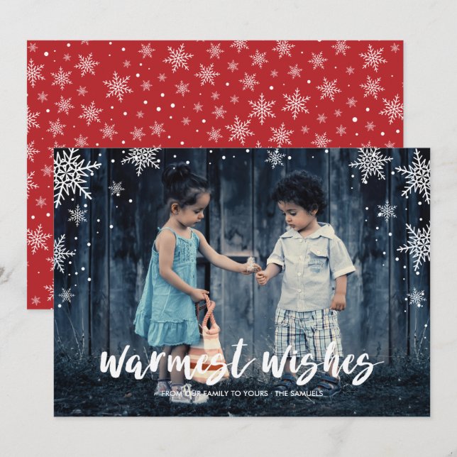 Snowflake Season Christmas Holiday Photo (Front/Back)