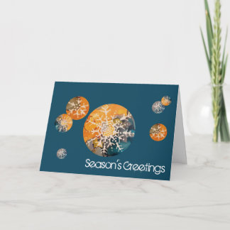 Snowflake Season's Greetings Holiday Card