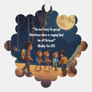 Snowflake Serenity: Matte Paper Ornament-Style Ornament Card